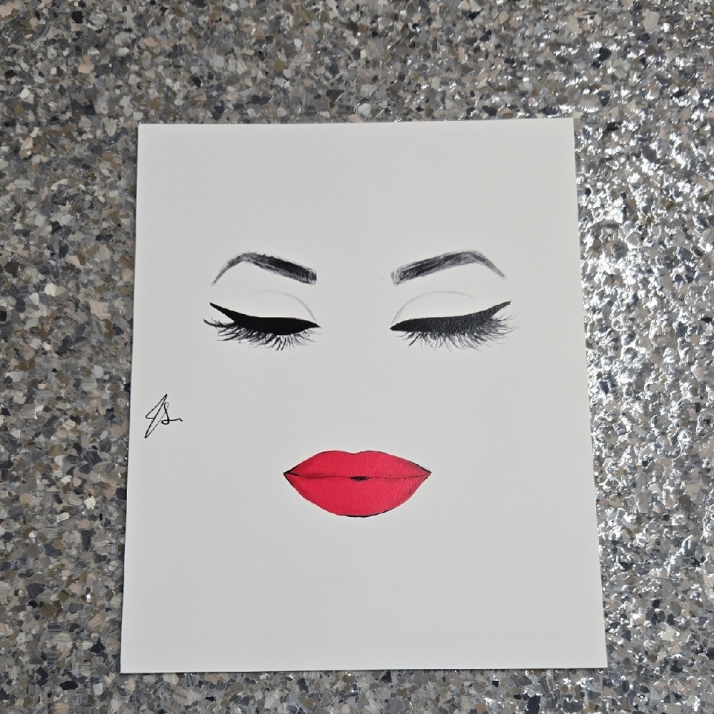 Red Lipstick Art Print Melsy's Illustrations